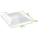 Assiette réemployable plastique PP carrée creuse givrée micro-ondable  215x215mm H40mm 350ml-60Pcs