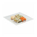 Assiette réemployable plastique PS carrée transparente  280x280mm H40mm-60Pcs