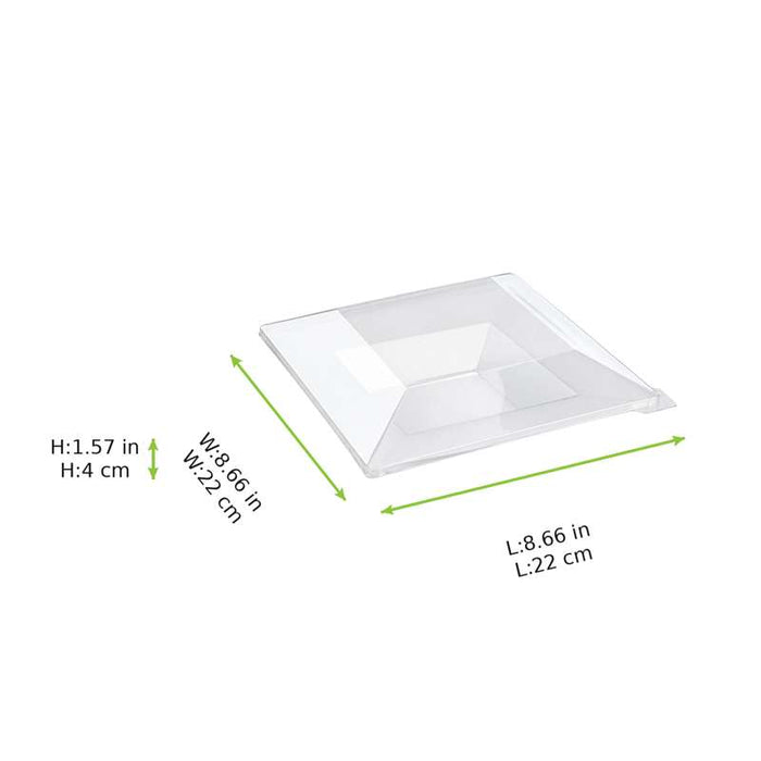 Couvercle PET transparent  220x220mm H40mm-60Pcs