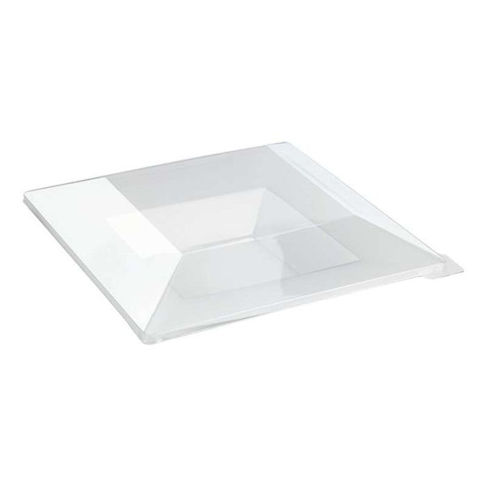 Couvercle plat transparent en plastique PET 245x245mm H30mm-60Pcs