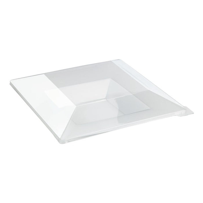 Couvercle plat transparent en plastique PET 245x245mm H30mm-60Pcs