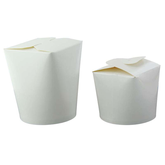 Boîte à nouilles en carton blanc à fermeture par fente Ø80mm H93mm 550ml - 500Pcs