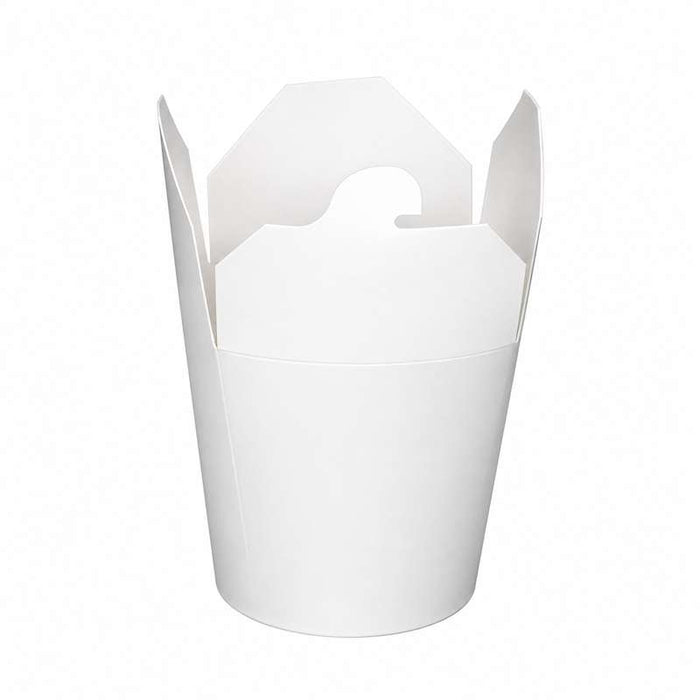 Pot en carton blanc à base ronde avec fermeture à fente Ø93mm H95mm 750ml - 500Pcs