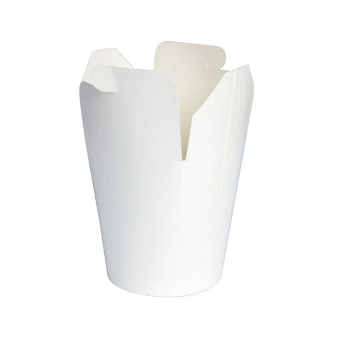Pot carton blanc base ronde fermeture à boucle papillon   H97mm 750ml - 500Pcs