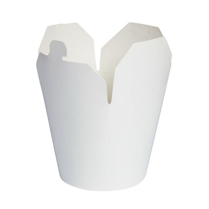 Pot carton blanc base ronde fermeture à fente  H120mm 1000ml - 500Pcs