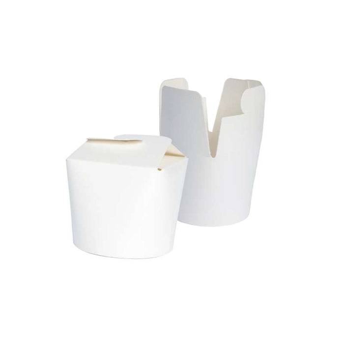 Pot carton blanc base ronde fermeture à boucle papillon  H59mm 230ml - 500Pcs
