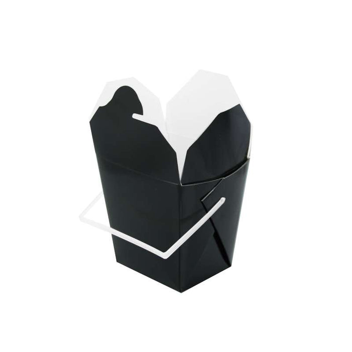 Boite carré noir avec anse  92x74mm H90mm 415ml - 450Pcs