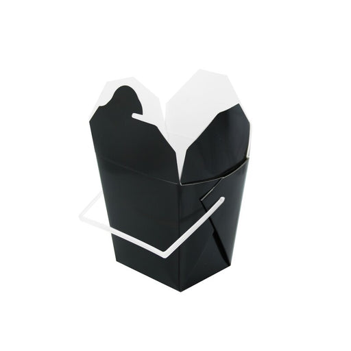 Boite carré noir avec anse  92x74mm H90mm 415ml - 450Pcs