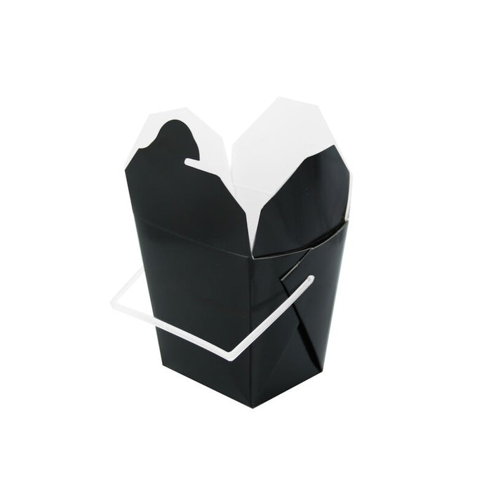 Boite carré noir avec anse  92x74mm H90mm 415ml - 450Pcs