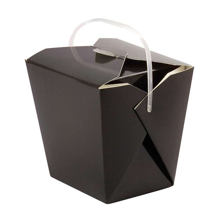 Boîte carrée noire en carton avec poignée 100x93mm H104mm 750ml - 450Pcs