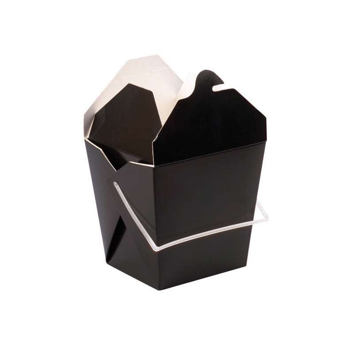 Boîte carrée en carton noir avec poignée ronde 100x100mm H110mm 950ml - 450Pcs