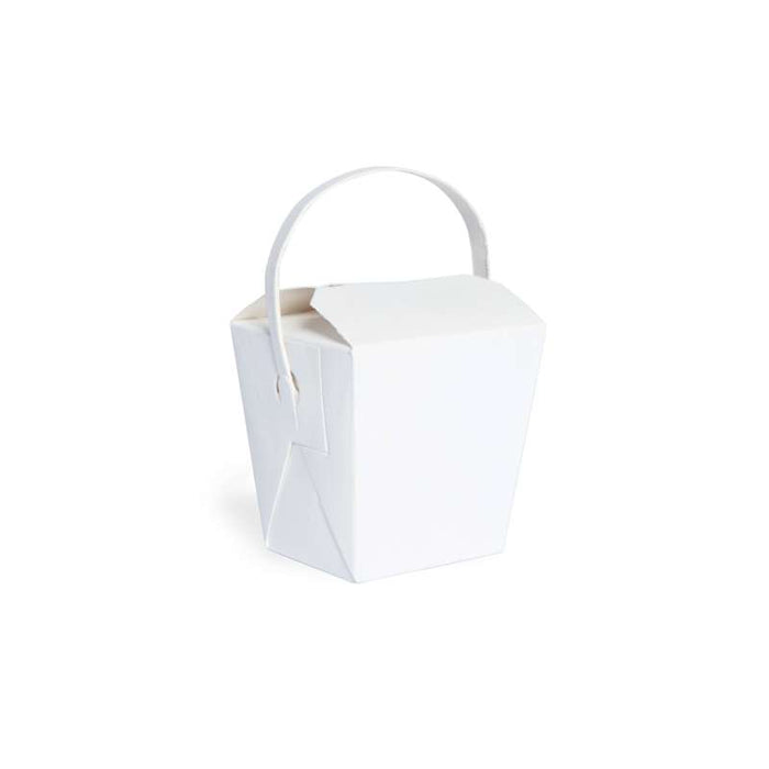 Mini Boite carré blanc avec anse  65x71mm H70mm 230ml-500Pcs