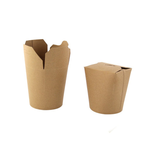 Pot carton rond kraft fermeture à fente 72x87mm H95mm 550ml - 500Pcs