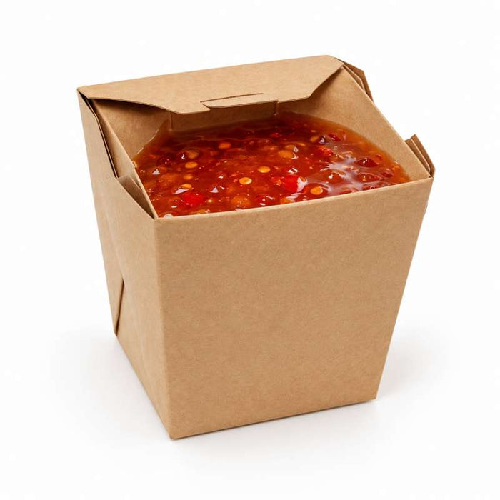 Pot carton rond kraft fermeture à fente 85x98mm H95mm 750ml - 500Pcs
