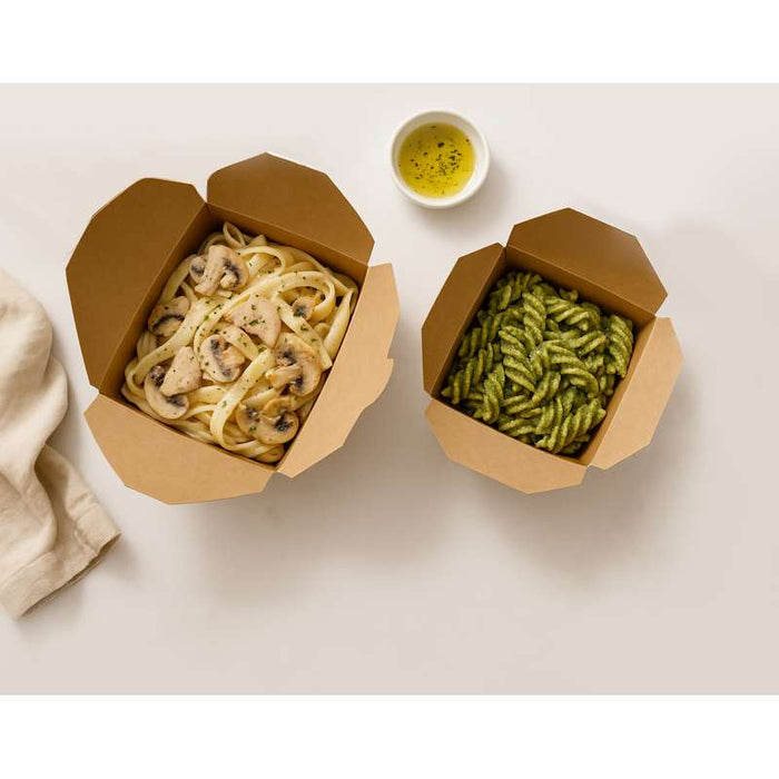 Pot carton rond kraft fermeture à fente 100x90mm H120mm 1000ml - 500Pcs