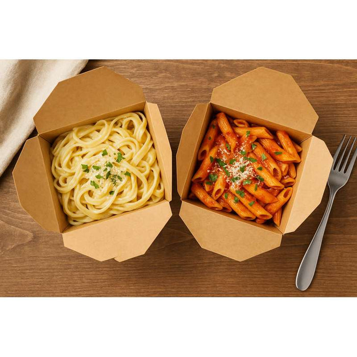 Pot carton rond kraft fermeture à fente 100x90mm H120mm 1000ml - 500Pcs