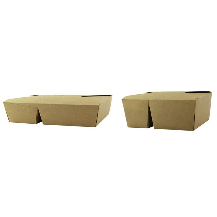 Boite repas carton kraft 2 compartiments  214x160mm H47mm 1 090ml-200Pcs
