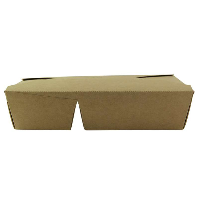 Boite repas carton kraft 2 compartiments  214x160mm H47mm 1 090ml-200Pcs