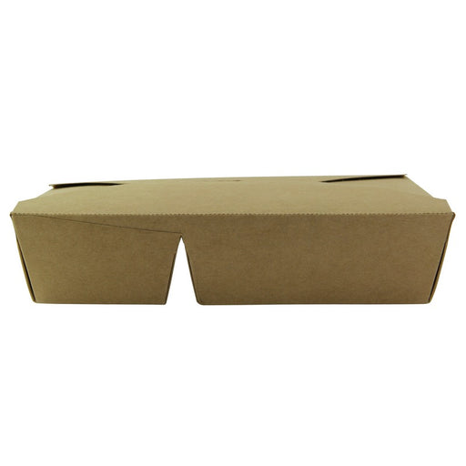 Boite repas carton kraft 2 compartiments  214x160mm H47mm 1 090ml-200Pcs