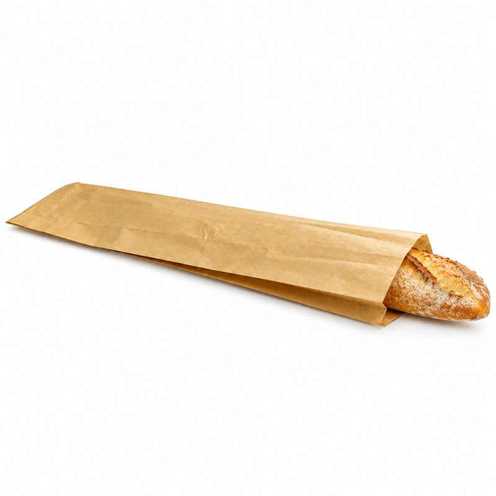 Sac à pain papier kraft brun  100x40mm H640mm-1000Pcs
