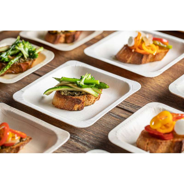 Assiette carrée en bois "Scandinavie"  115x115mm H17mm-250Pcs