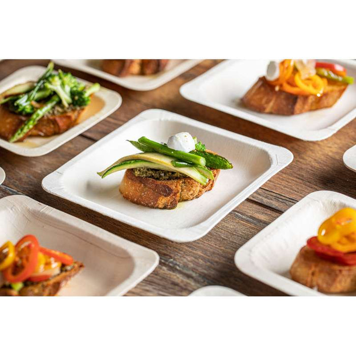 Assiette carrée en bois "Scandinavie"  115x115mm H17mm-250Pcs