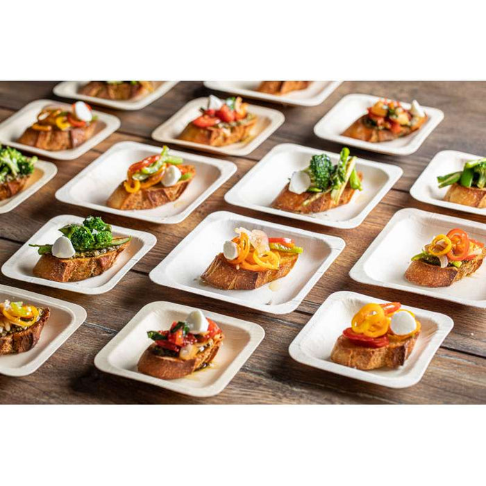 Assiette carrée en bois "Scandinavie"  115x115mm H17mm-250Pcs