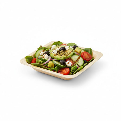 Assiette carrée en bois "Scandinavie"  115x115mm H17mm-250Pcs