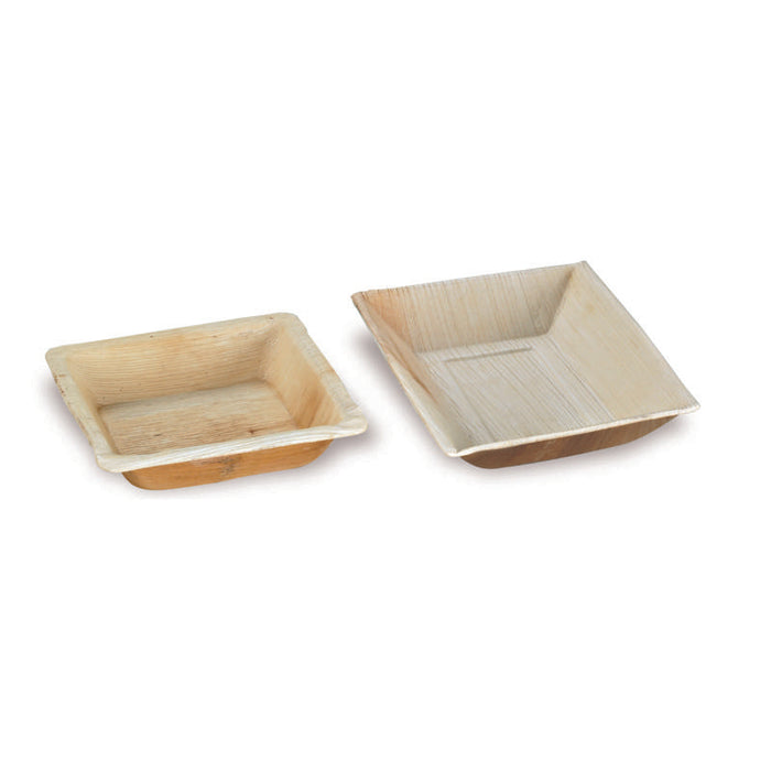 Assiette rectangulaire angles droits en palmier  177x127mm H30mm-100Pcs