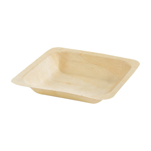 Assiette carrée en bois "Scandinavie"  140x140mm H25mm-250Pcs