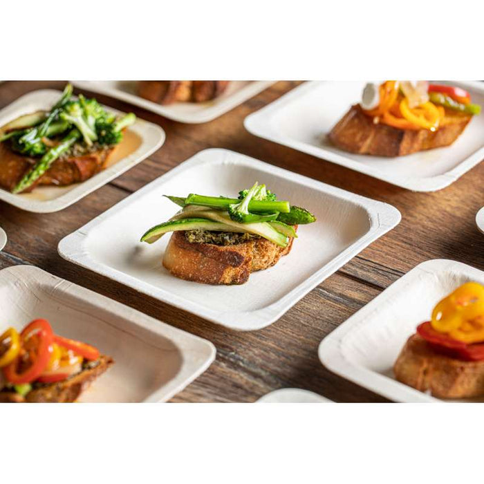 Assiette carrée en palmier  170x170mm H20mm-100Pcs