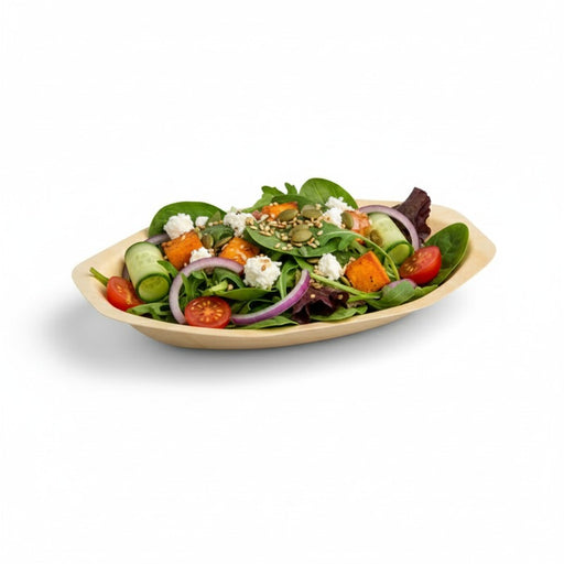 Assiette ovale en bois "Scandinavie"  195x125mm H25mm-500Pcs