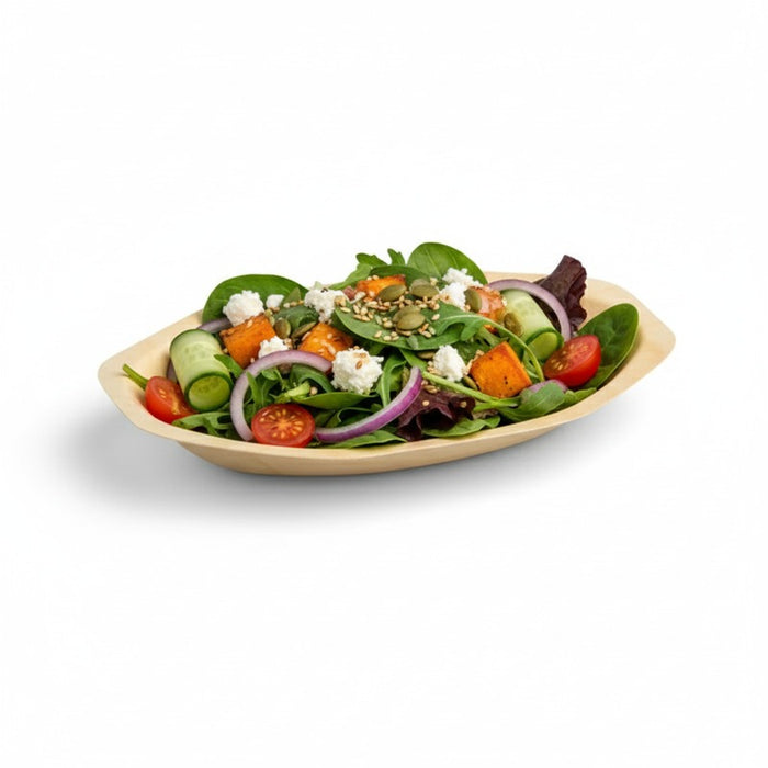 Assiette ovale en bois "Scandinavie"  195x125mm H25mm-500Pcs