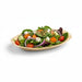Assiette ovale en bois "Scandinavie"  195x125mm H25mm-500Pcs