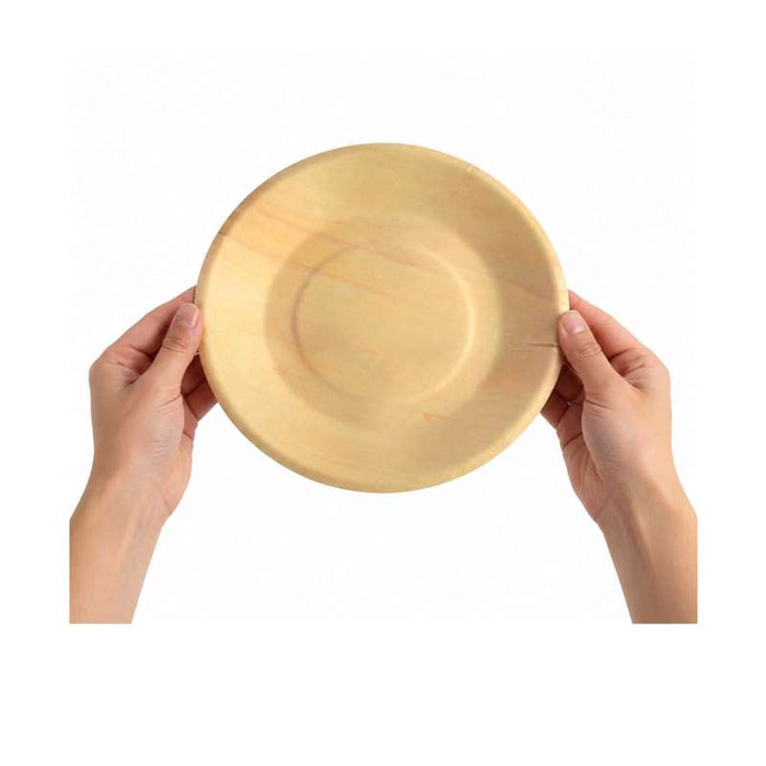 Assiette ronde en bois "Scandinavie"   H10mm-500Pcs