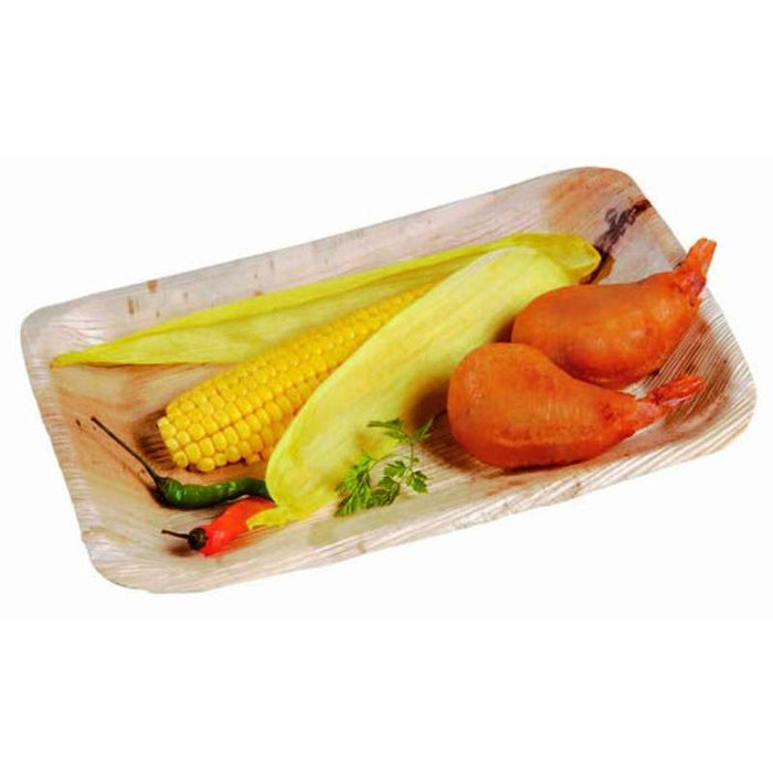Assiette rectangulaire en palmier  240x160mm H25mm-100Pcs