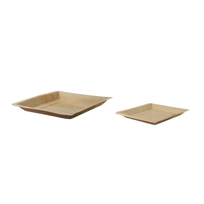 Assiette carrée en palmier  250x250mm H25mm-100Pcs