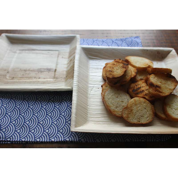 Assiette carrée en palmier  250x250mm H25mm-100Pcs