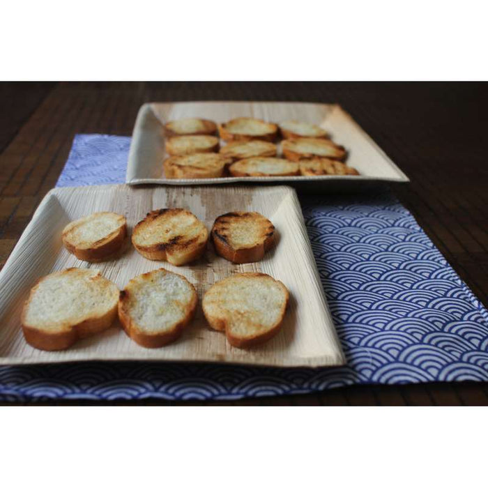 Assiette carrée en palmier  250x250mm H25mm-100Pcs