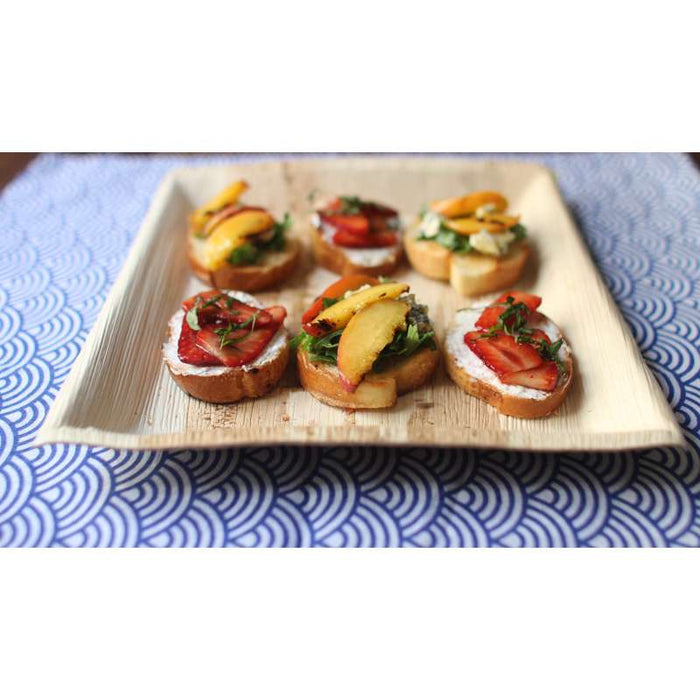 Assiette carrée en palmier  250x250mm H25mm-100Pcs