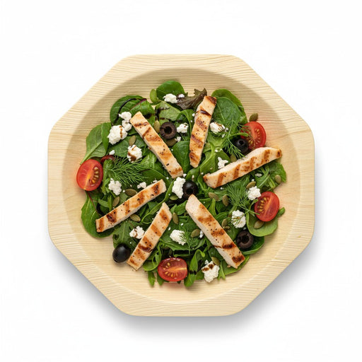 Assiette octogonale en bois "Scandinavie"  260x220mm-200Pcs