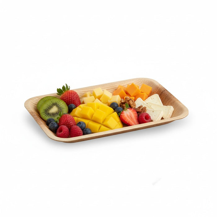 Assiette rectangulaire en palmier  280x180mm H15mm-100Pcs