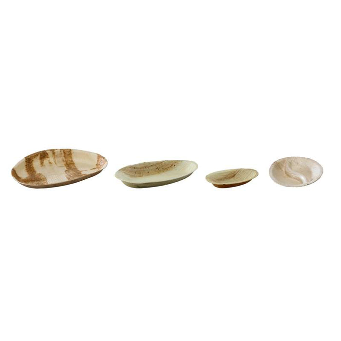 Assiette en palmier forme oeuf  190x120mm H25mm 270ml-100Pcs