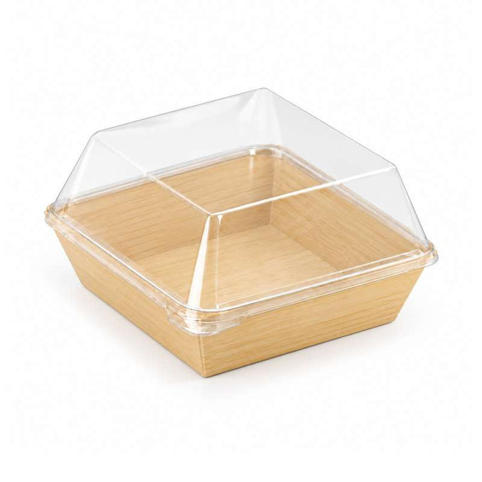 Couvercle Dôme Scandinavie transparent en plastique PET 110x110mm H20mm-1000Pcs