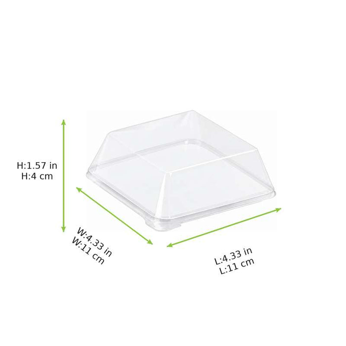 Couvercle Dôme Scandinavie transparent en plastique PET 110x110mm H20mm-1000Pcs