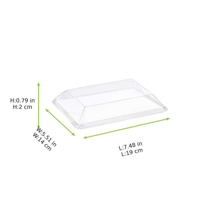 Couvercle Dôme Scandinavie transparent en plastique PET 190x140mm H20mm-500Pcs