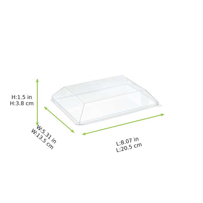 Couvercle Dôme Scandinavie transparent en plastique PET 205x135mm H38mm-500Pcs