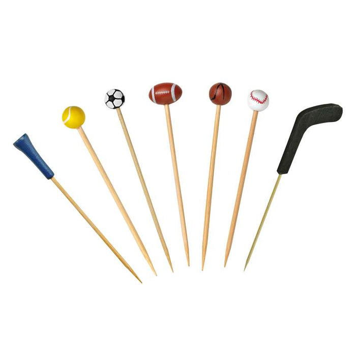 Pique bambou avec une extrémité décor golf  H120mm - 1000Pcs