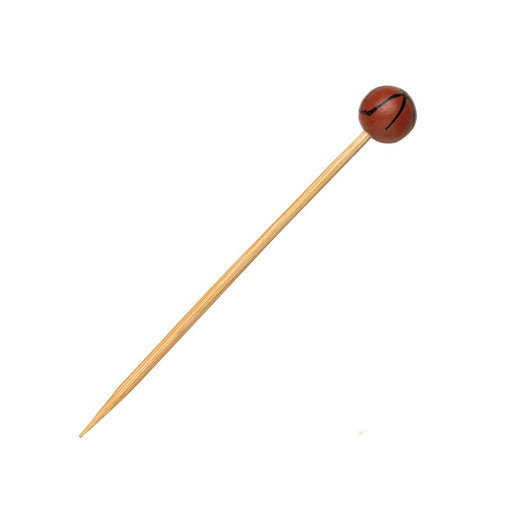 Pique bambou avec une extrémité décor basketball   H120mm-1000Pcs