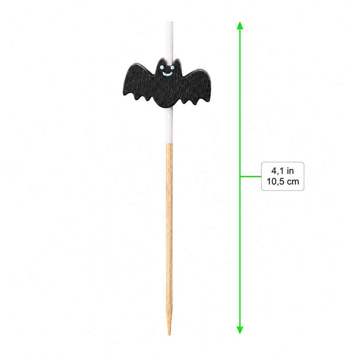 Pique en bambou chauve-souris noire 105mm - 1000Pcs